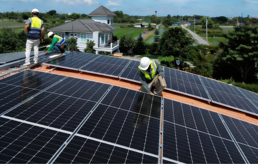 Home rooftop solar panel installation in Los Angeles by Solar Panel Pro LA